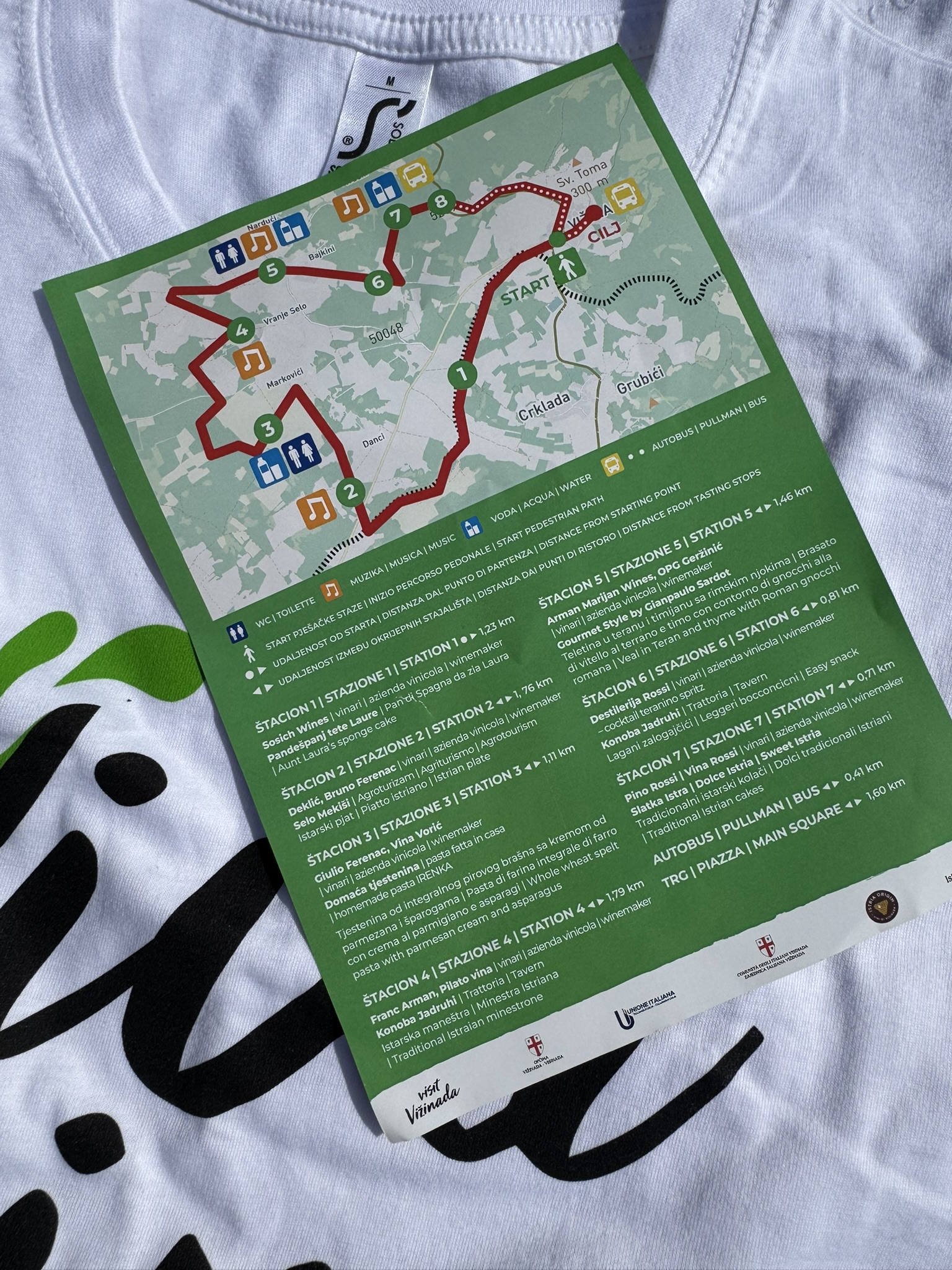 Wine & Walk Vižinada map that makes navigating the wine trails easier Wine & Walk Vižinada map that makes navigating the wine trails easier