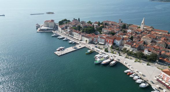 View of Poreč from the sea