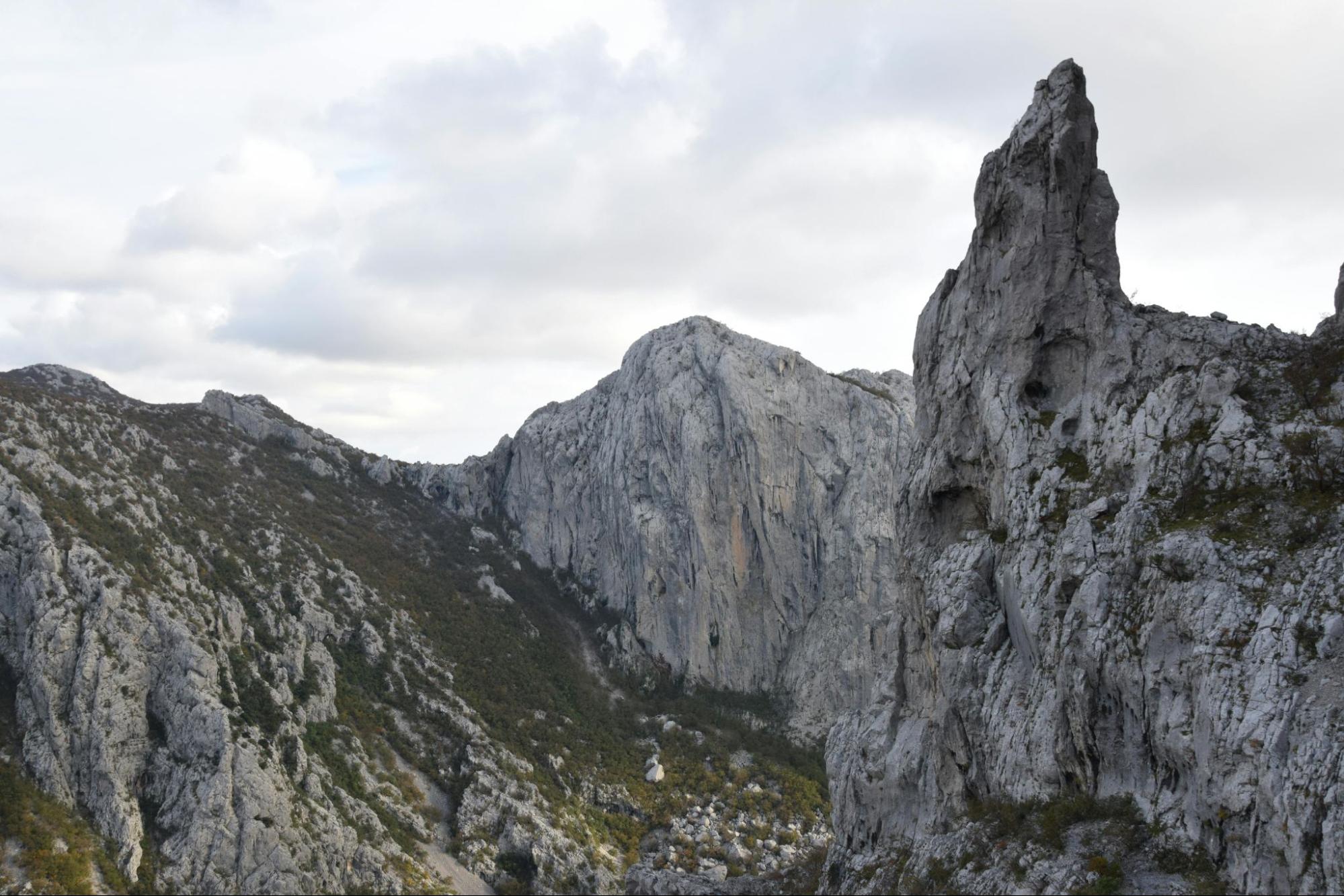 Mountain peaks and canyons in Paklenica National Park, Dalmatia Mountain peaks and canyons in Paklenica National Park, Dalmatia