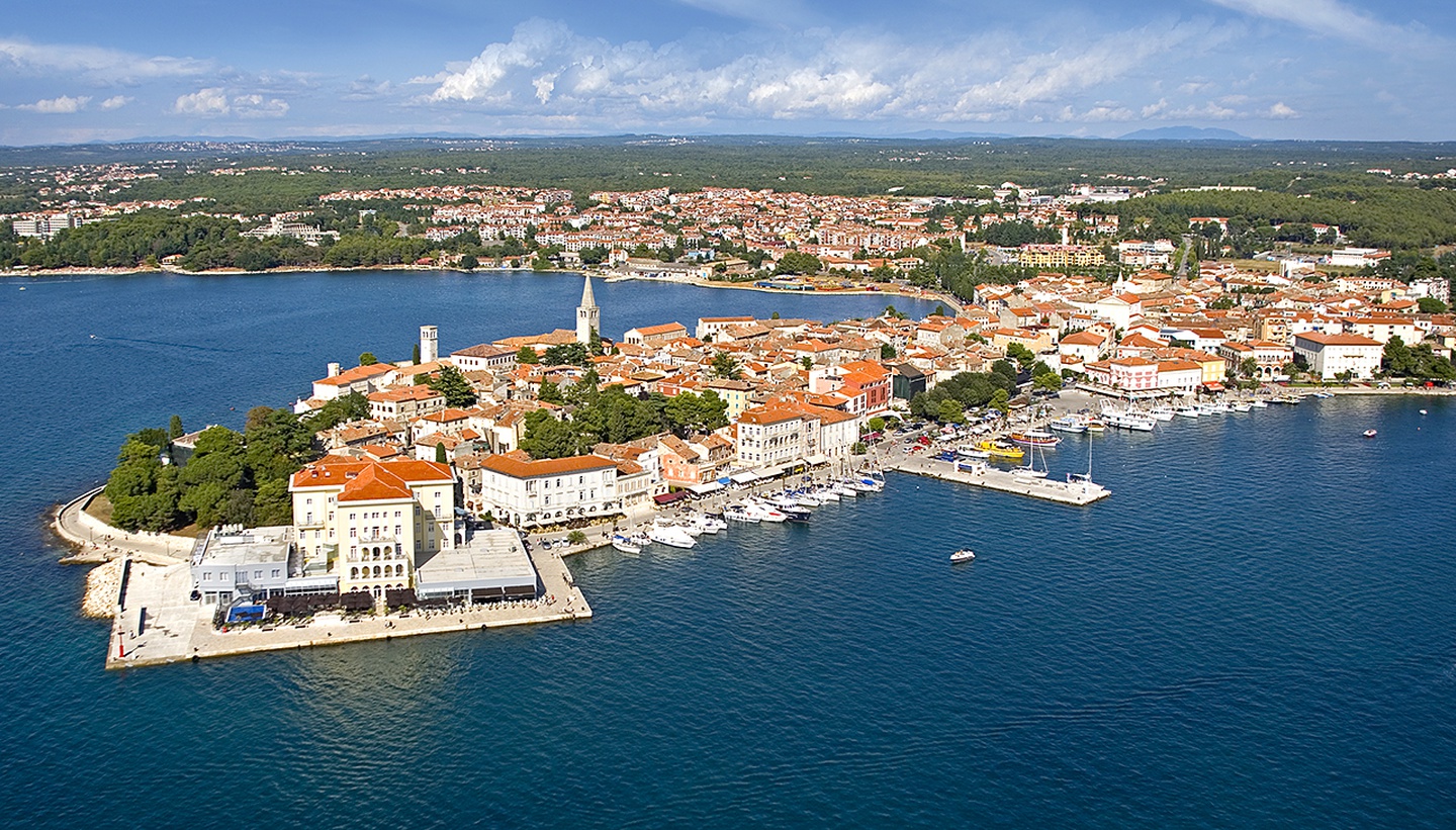 Aerial view of the Poreč coastline