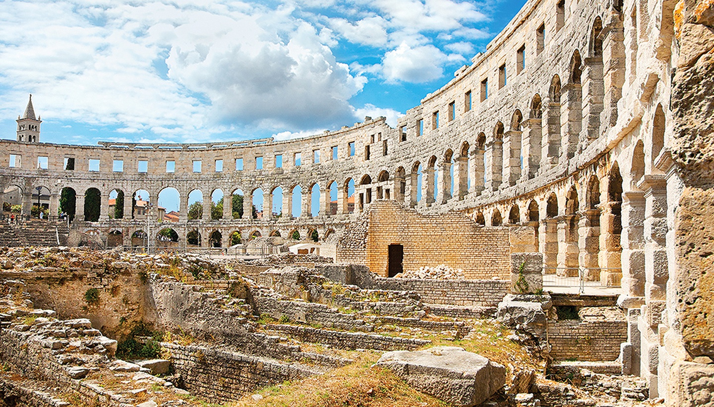 Inside view of the Pula Arena