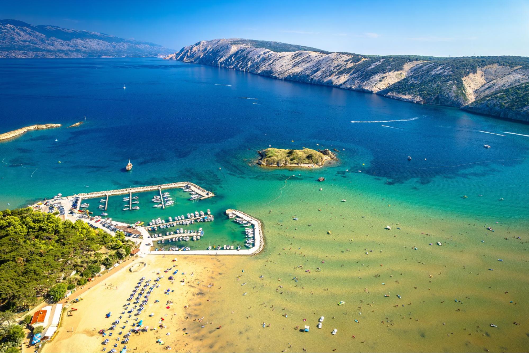 Paradise Beach is one of the best-known sandy beaches in the Kvarner islands