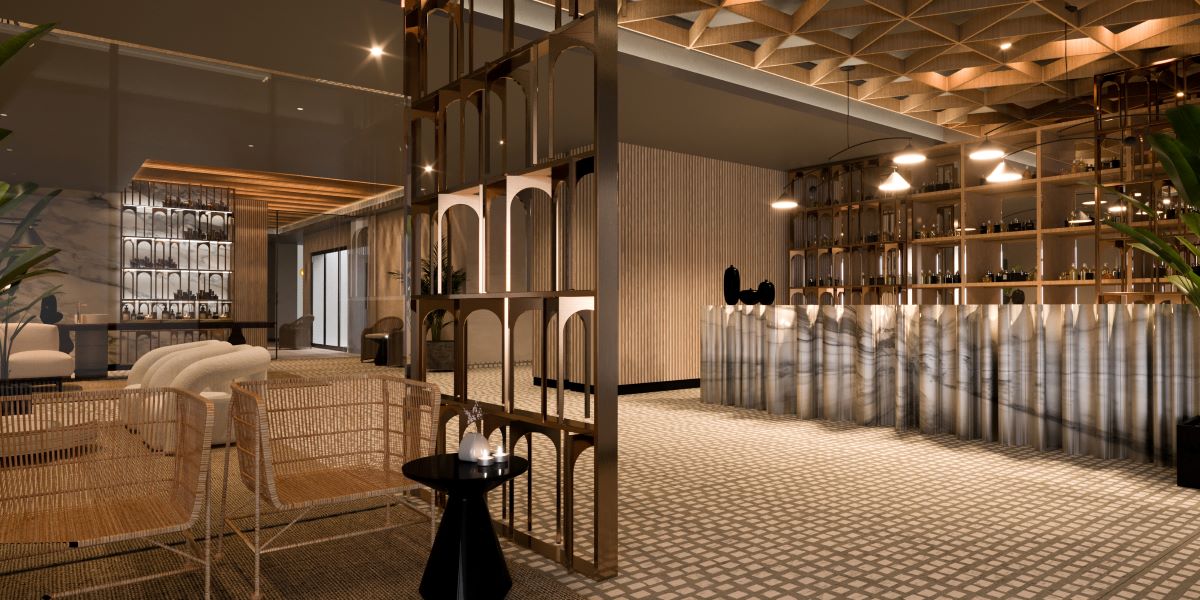 Luxurious reception area of the ESPA Wellness Centre at Pical Resort featuring contemporary design. Luxurious reception area of the ESPA Wellness Centre at Pical Resort featuring contemporary design.