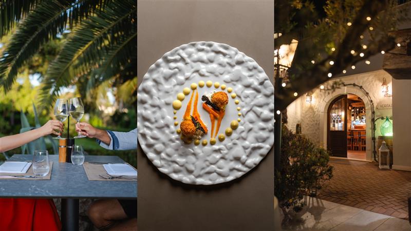 Fine dining dish served at a restaurant on Rab